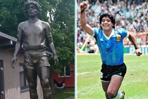 Diego Maradona má unikátní sochu v Bukovce!