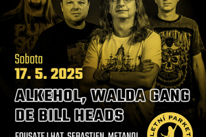 Výrava přivítá 17. května kapely ALKEHOL, WALDA GANG, DE BILL HEADS, SEBASTIEN, FOUSATEJ HAT a METANOL